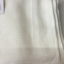 Load image into Gallery viewer, White knit unisex classic 2169 Christening Shawl
