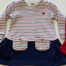 Load image into Gallery viewer, Tutto Piccolo Baby Girl striped dress &amp; tight set 4780
