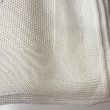 Load image into Gallery viewer, White knit unisex classic 2169 Christening Shawl
