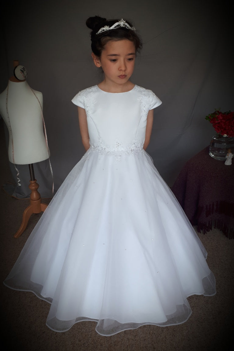 Poinsettia Plus Size First Holy Communion Dress - Stella