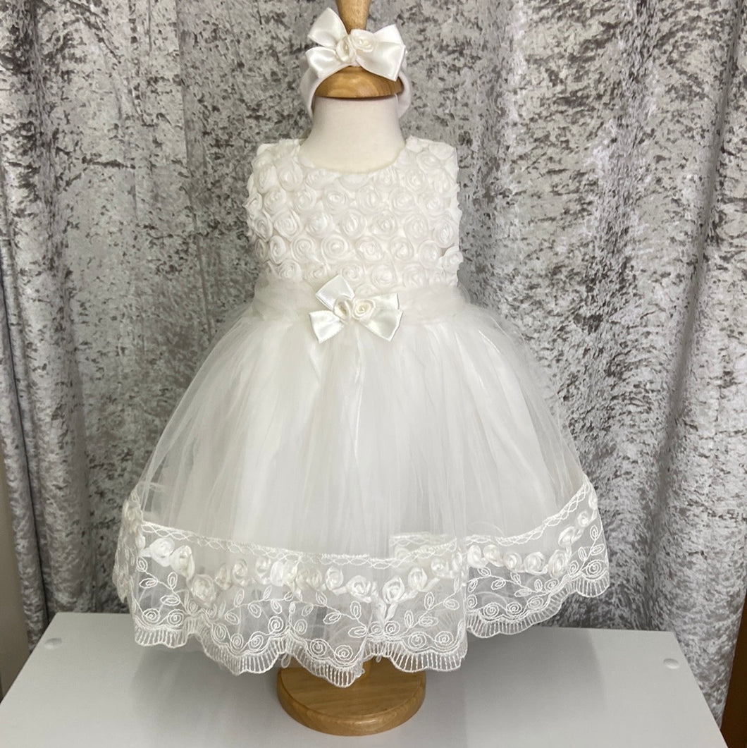 Baby Girl Special occasion dress suitable for Christening or Flowergirl by Beau Kids style number 123046