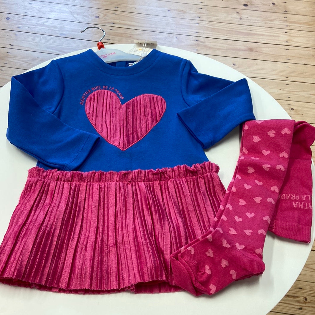 Agatha Ruiz De La Prada Dress & Tights set for younger girl 5228