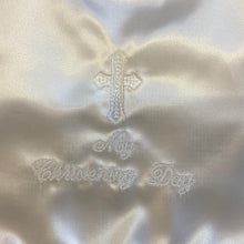 Load image into Gallery viewer, Velcro Satin embroidered Christening bib
