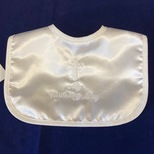 Load image into Gallery viewer, Velcro Satin embroidered Christening bib
