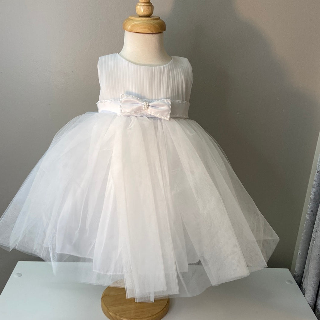 Cindy baby Flowergirl Dress in white