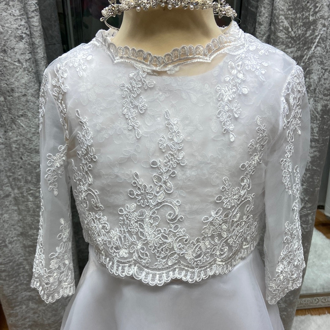 Mary long sleeve lace First Holy Communion jacket