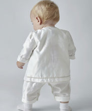 Load image into Gallery viewer, 3piece Satin Christening Romper set- Peter
