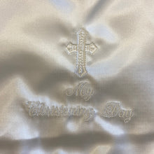 Load image into Gallery viewer, Velcro Satin embroidered Christening bib
