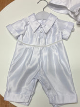 Load image into Gallery viewer, 3piece Satin Christening Romper set- Peter
