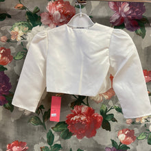 Load image into Gallery viewer, Ivory Satin Flower Girl Bolero Jacket
