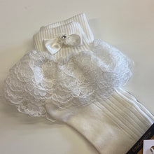 Load image into Gallery viewer, Ivory Frilly Socks- Abbie, Baby girl and Younger Girl for Flowergirl or Christening
