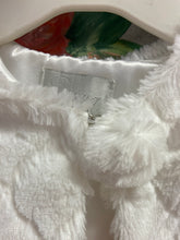 Load image into Gallery viewer, Flowergirl and younger girl Ivory Faux Fur Bolero Jacket
