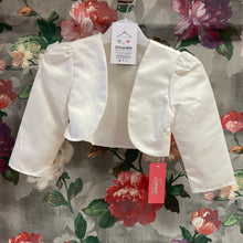 Load image into Gallery viewer, Ivory Satin Flower Girl Bolero Jacket
